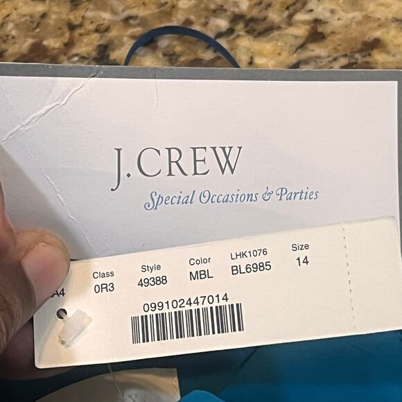 J. Crew Dress Halter Top Sweetheart Party Cocktail 100% silk Crepe Size 14 Lined - Picture 10 of 10